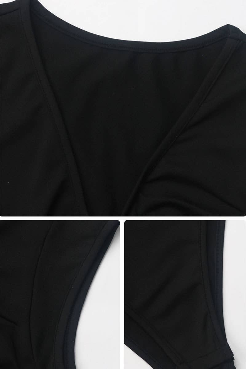 CWSBSSL0097_SUMMER V-NECK SIMPLE TEMPERAMENT JUMPSUIT