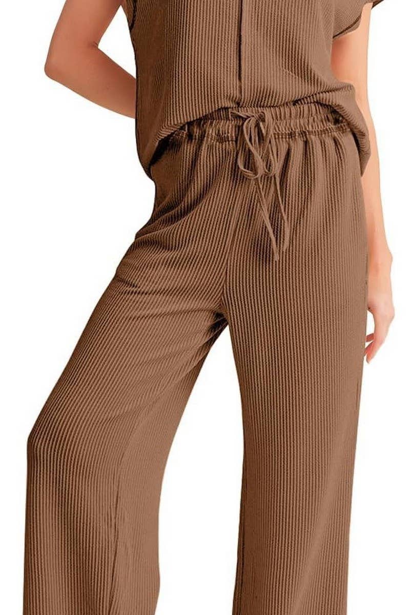 CWSTB2104_SOLID SHORT SLEEVE AND PANTS LOUNGE SET