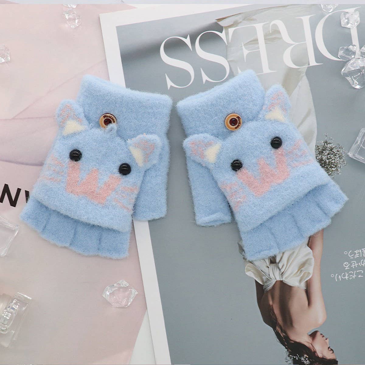 CHILDREN'S GLOVES CUTE CARTOON WINDPROOF GLOVES_CWAG0153