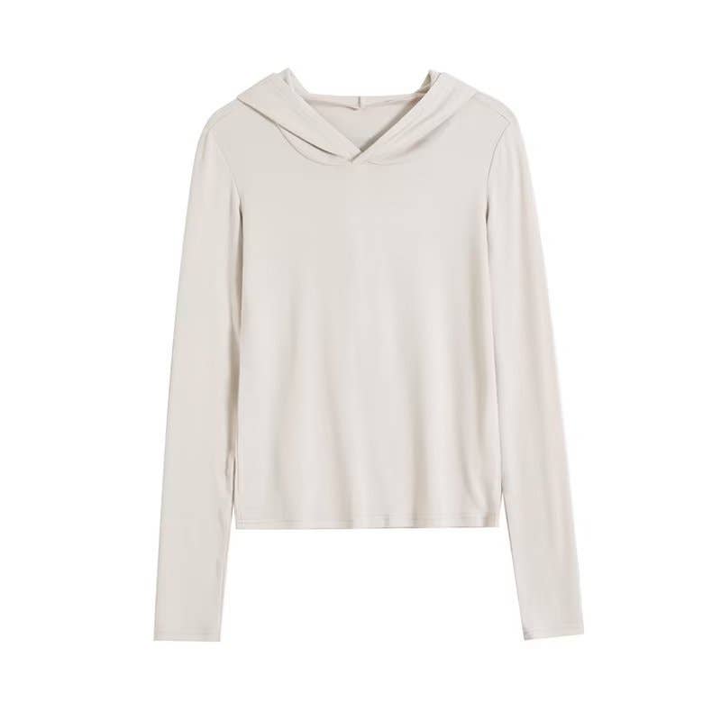 BASIC STRETCH SLIM-FIT SOLID COLOR CASUAL T-SHIRT