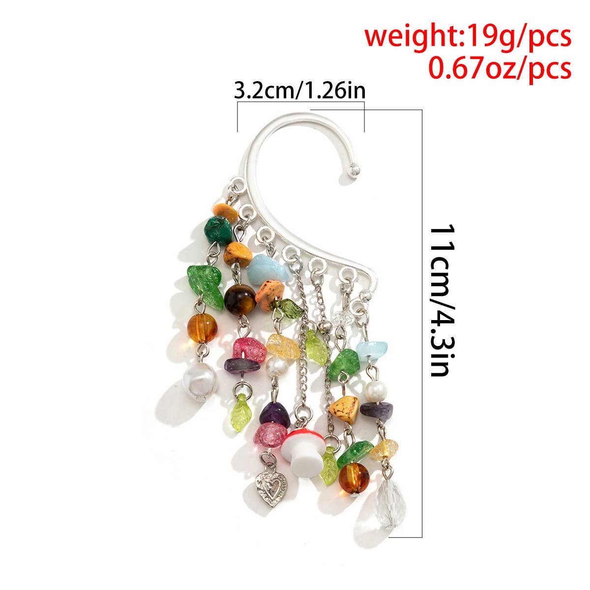 VINTAGE BOHEMIAN MUSHROOM TASSEL EARRINGS