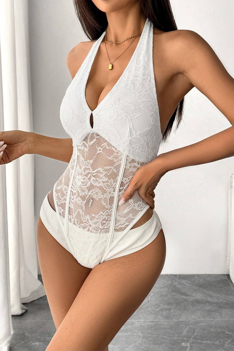 CWSBS0213_PARTY SEXY LACE DEEP V NECK HALTER JUMPSUIT