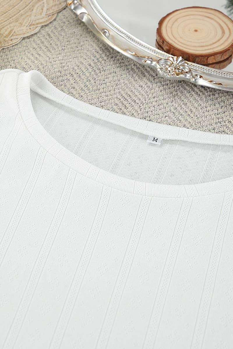 CWSPJ0407_JACQUARD BREATHABLE LONG-SLEEVED NIGHTDRESS