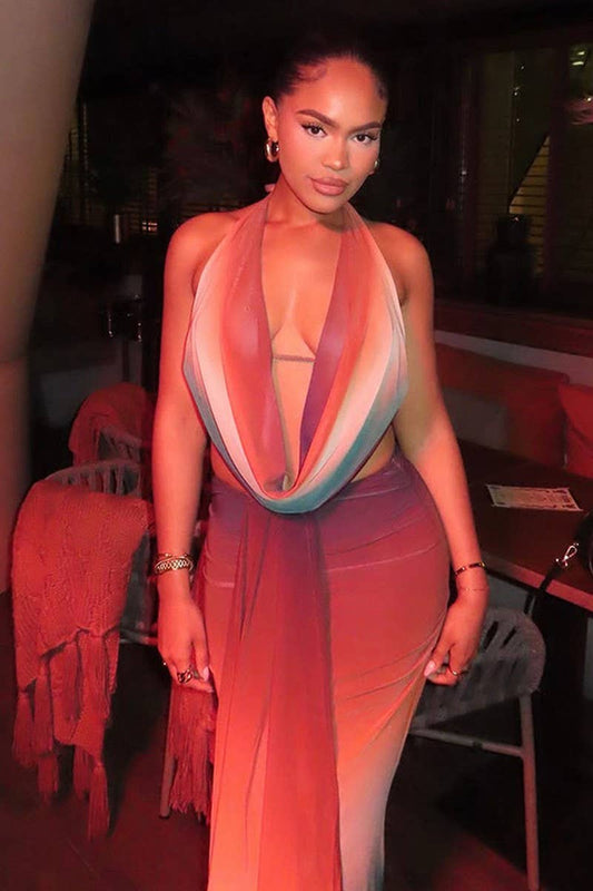 CWSS1280_SUMMER SEXY HOT GIRL HALTER NECK TWO PIECE