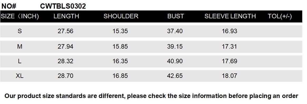 CWTBLS0302_3/4 Sleeve V-Neck Print Blouse