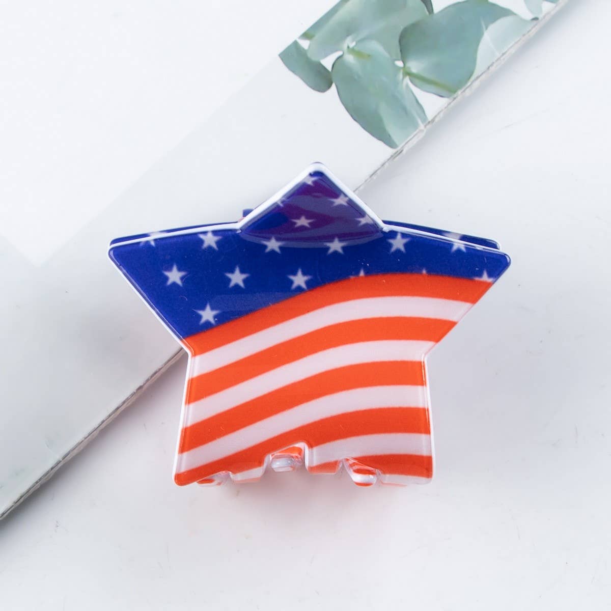CWAHA1248_INDEPENDENCE DAY STAR SHAPE HAIR CLAW CLIP