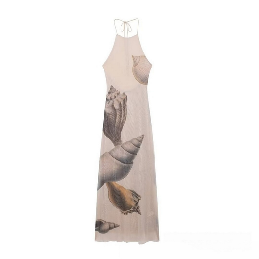 Seashell Mesh Dress - Elegant French Design