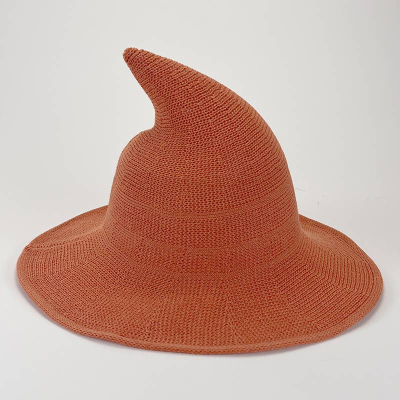 HALLOWEEN FOLDING KNIT HAT PEAKED WITCH HAT