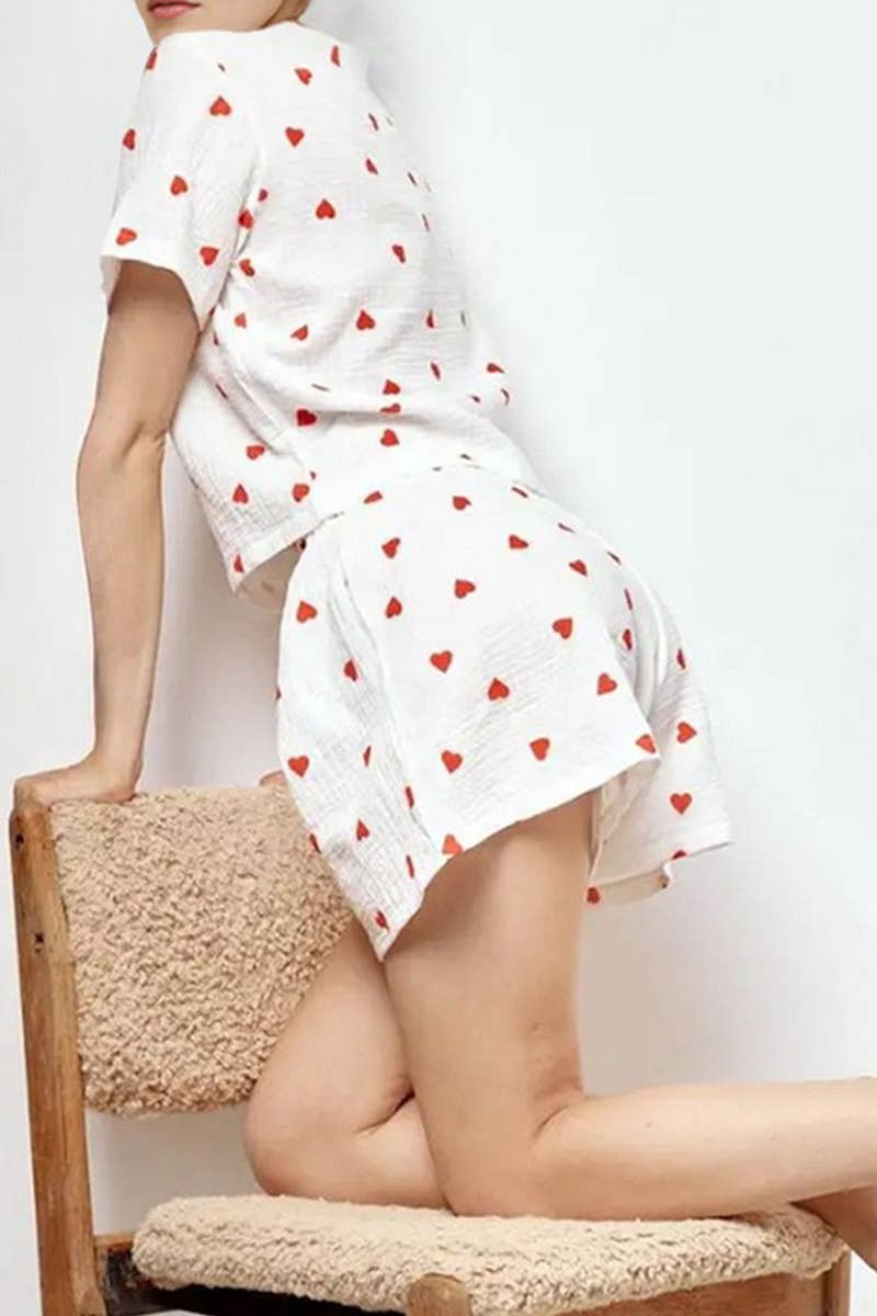 CWSBSSL0107_SUMMER LOVE PRINT HOME WEAR TWO PIECE SET