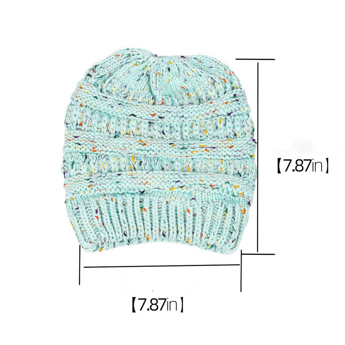 CWAHA07209_WINTER PONYTAIL HAT FASHIONABLE CABLE BEANIE
