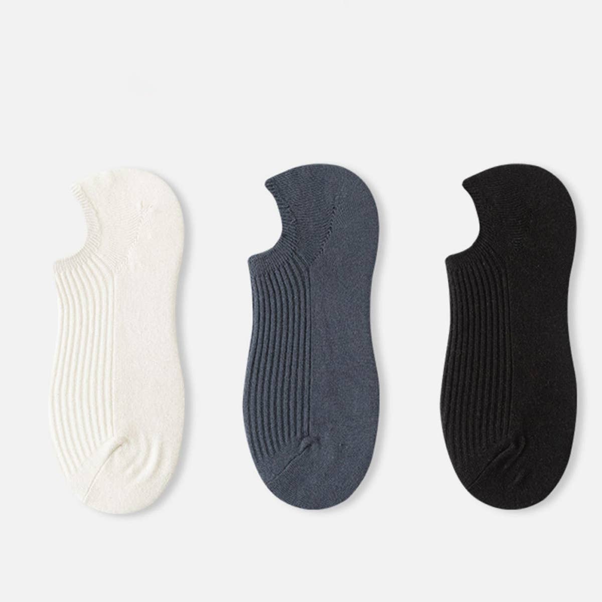 CWMS2465_SUMMER STRIPED SHALLOW INVISIBLE BOAT SOCKS