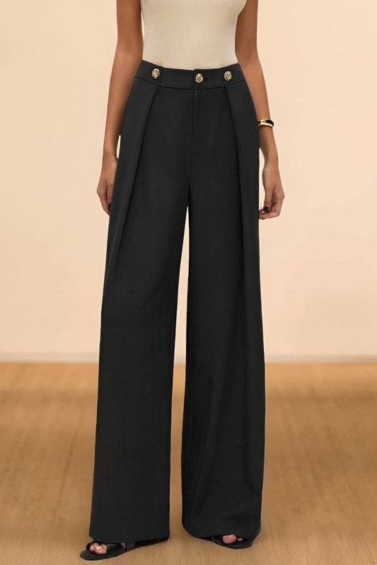 CWBLP2188_HIGH WAIST STRAIGHT LEG ZIP POCKET WORK PANTS