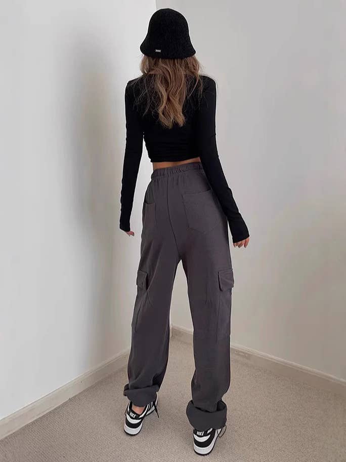 CASUAL SPORTS LOOSE HIGH-WAISTED SWEATPANTS