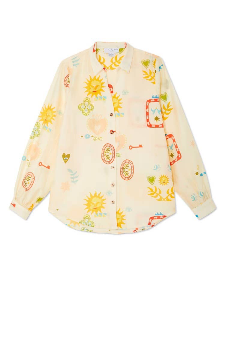 Fashionable printed casual shirt and shorts set