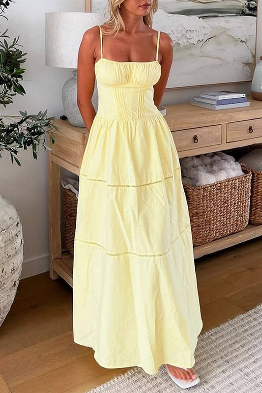 CWDHL0885_HOLIDAY CASUAL STYLE SOLID COLOR SMALL SLING DRESS