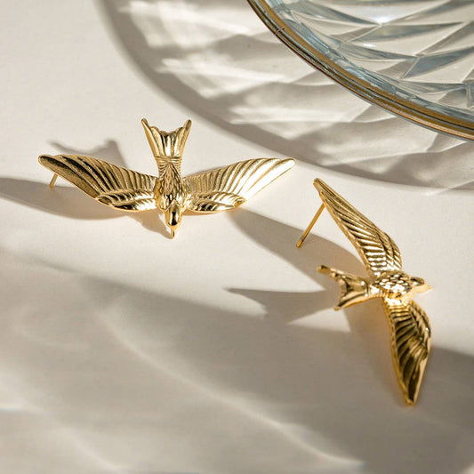 SIMPLE 18K GOLD STAINLESS STEEL EARRINGS