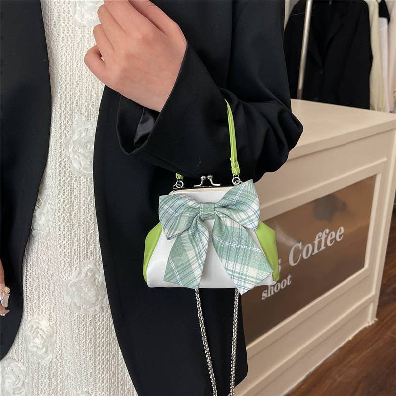 Bow tie stylish versatile clip-on crossbody bag