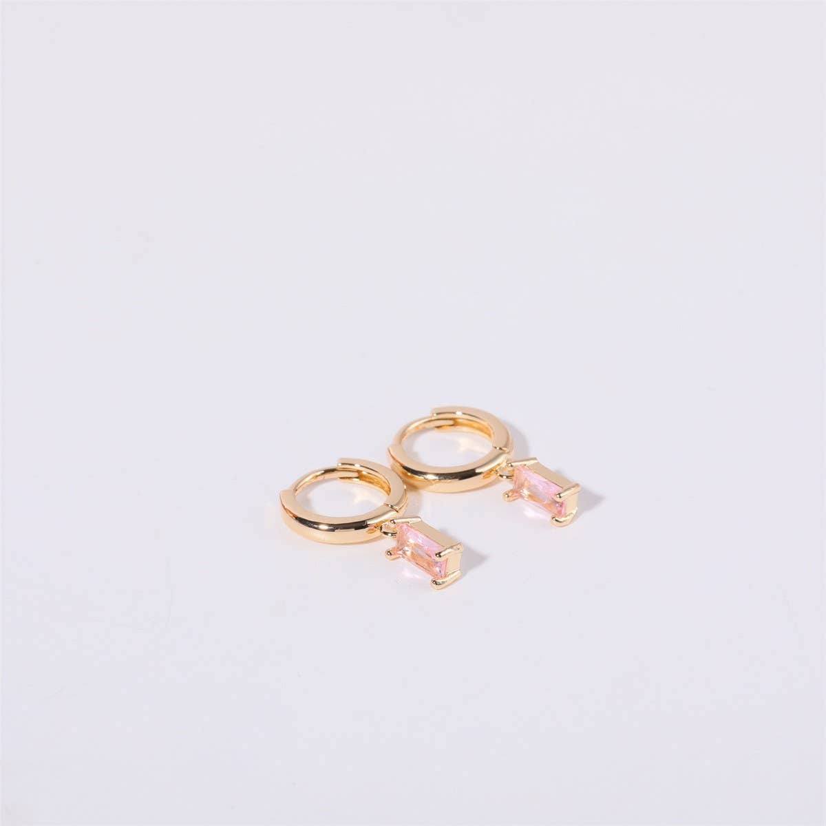 Polished Geometric Hollow Earrings Stainless_CWAJE5031