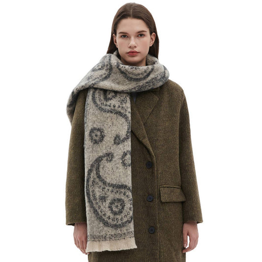 Paisley Jacquard Scarf ??Unisex Winter Shawl Wrap_CWASC0862