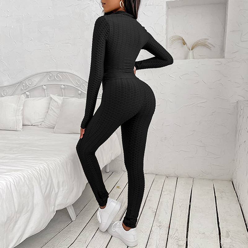 CASUAL SOLID COLOR PINEAPPLE CHECK SPORTS SUIT