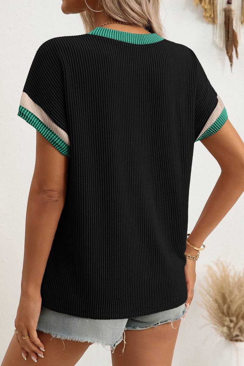 CWTBLS2256_TWISTED SEAM COLORBLOCK CREW NECK TEE