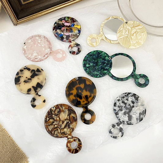 Portable Handheld Round Mirror, Cute Makeup Mirror_CWMM6387