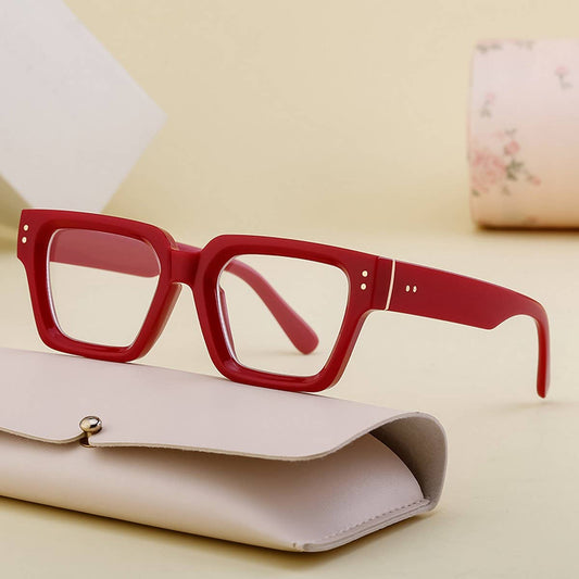 FASHION SQUARE FRAME GLASSES PLAIN GLASSES_CWASG0742