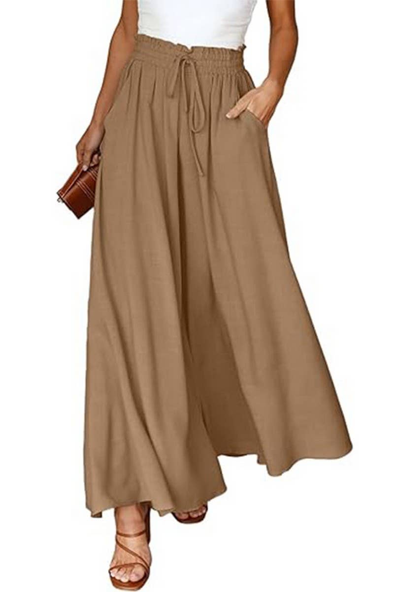 CWBLP1961_HIGH WAIST COTTON LINEN WIDE LEG CULOTTES
