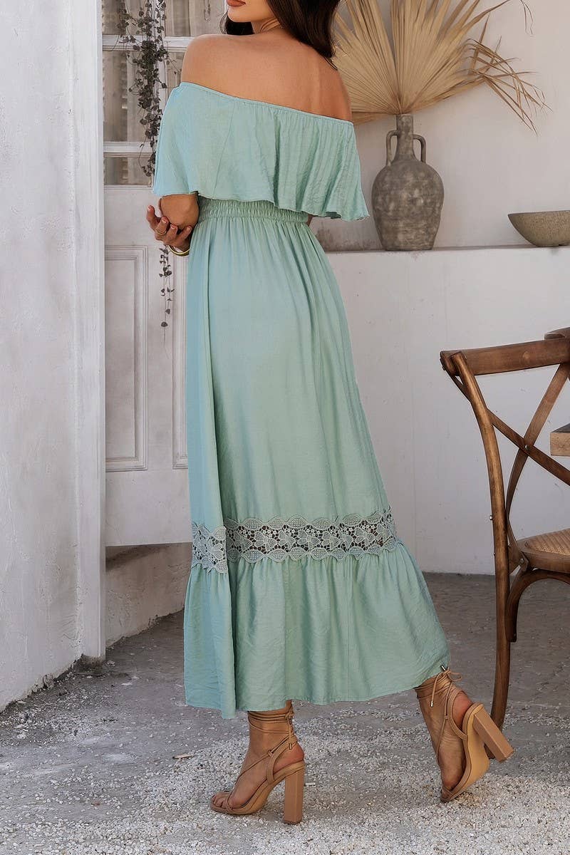 CWDMD5338_SUMMER CASUAL STYLE ONE SHOULDER WAIST DRESS