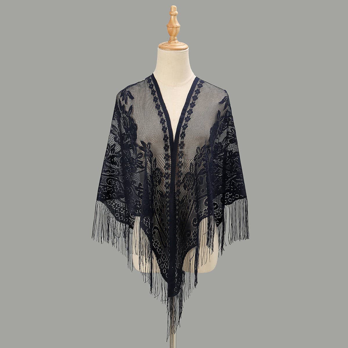 Solid Color Lace Scarf - Soft Shawl for Women_CWMM1995