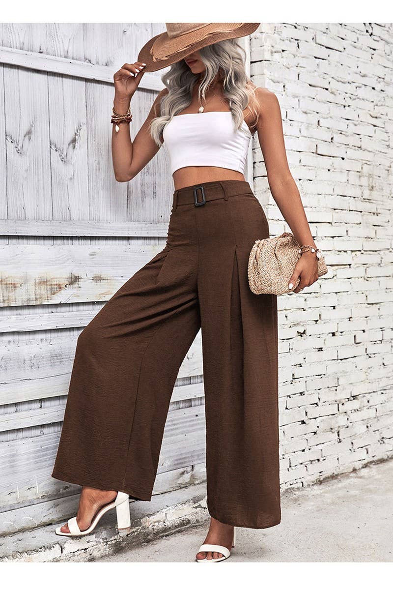 CWBLP2145_MINIMALIST DRAPED HIGH WAIST WIDE LEG PANTS