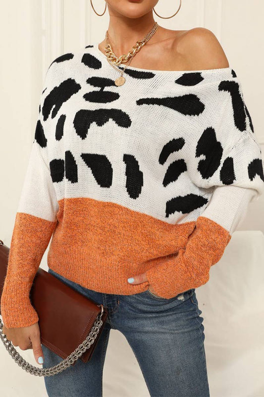 CWOSWL1580_Round Neck Long Sleeve Pullover Sweater