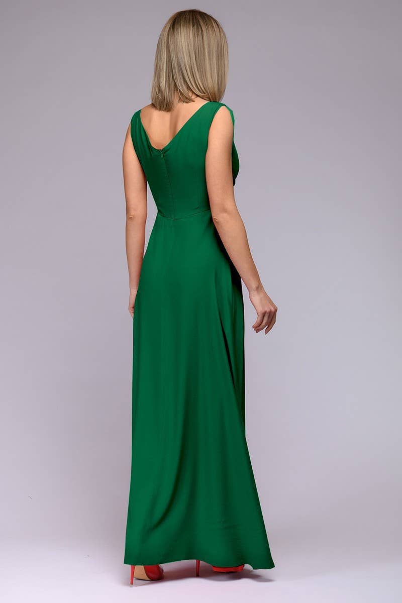 CWDMD5879_SLEEVELESS SOLID COLOR WAIST MAXI GOWN DRESS