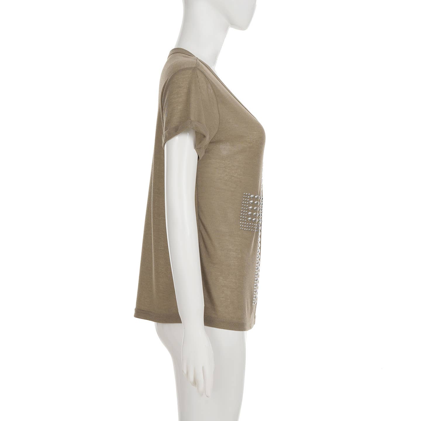 Cross copper embossed casual V-neck loose Top