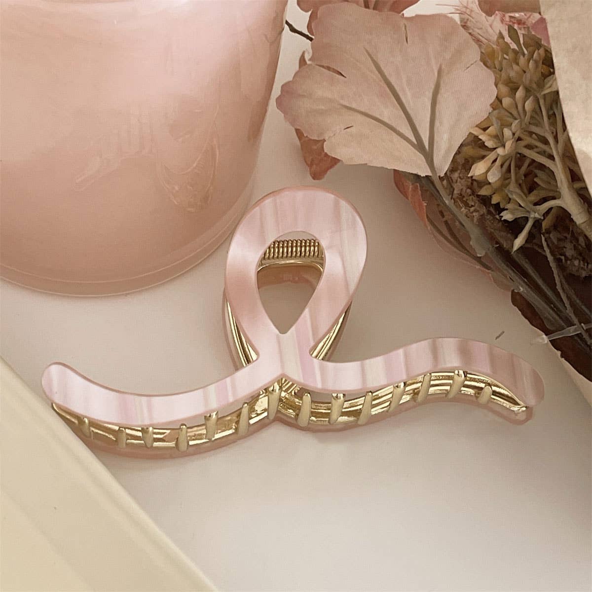 Acetate Metal Hair Claw for Thick Hair, Firm Grip_CWAHA0451