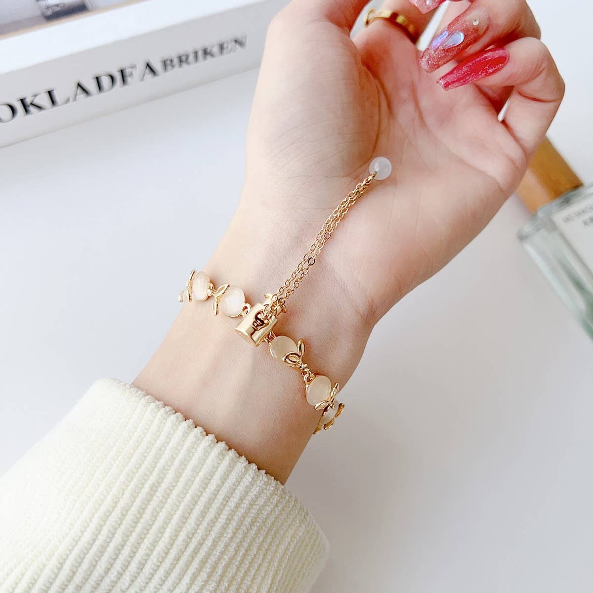 APPLE WATCH 9 CAT'S EYE METAL BRACELET STRAP_CWWW0064