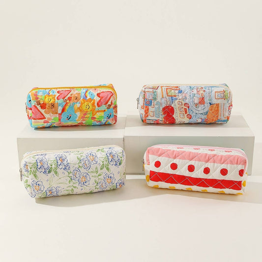 STRIPED POLKA-DOT PORTABLE CUTE COSMETIC BAG_CWAB1043