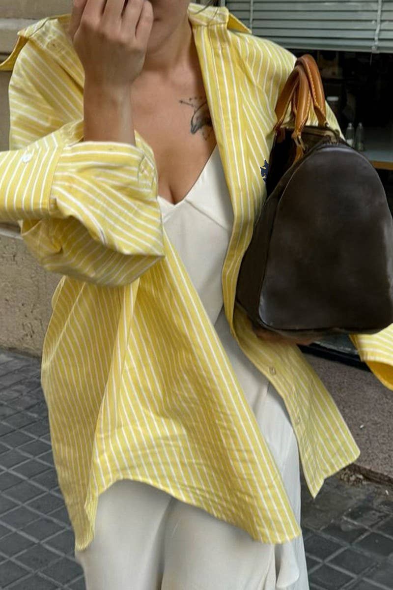 CWTSTL01005_CASUAL VACATION STRIPED BUTTON LONG SLEEVE SHIRT