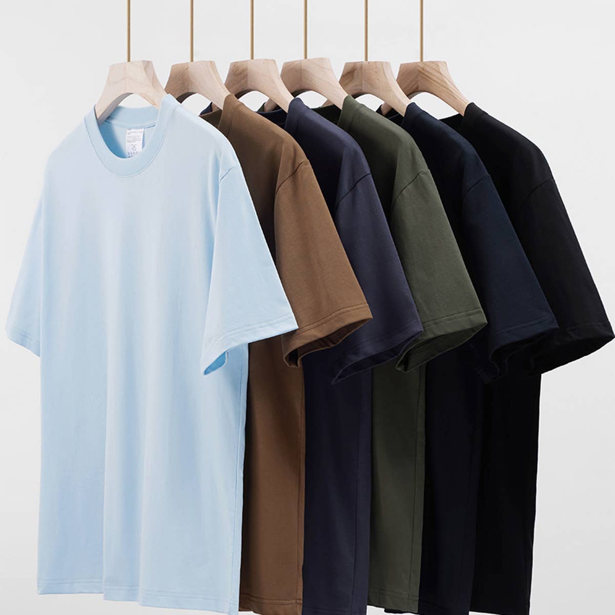 CWTTS0924_LOOSE ROUND NECK SOLID COLOR SHORT SLEEVE