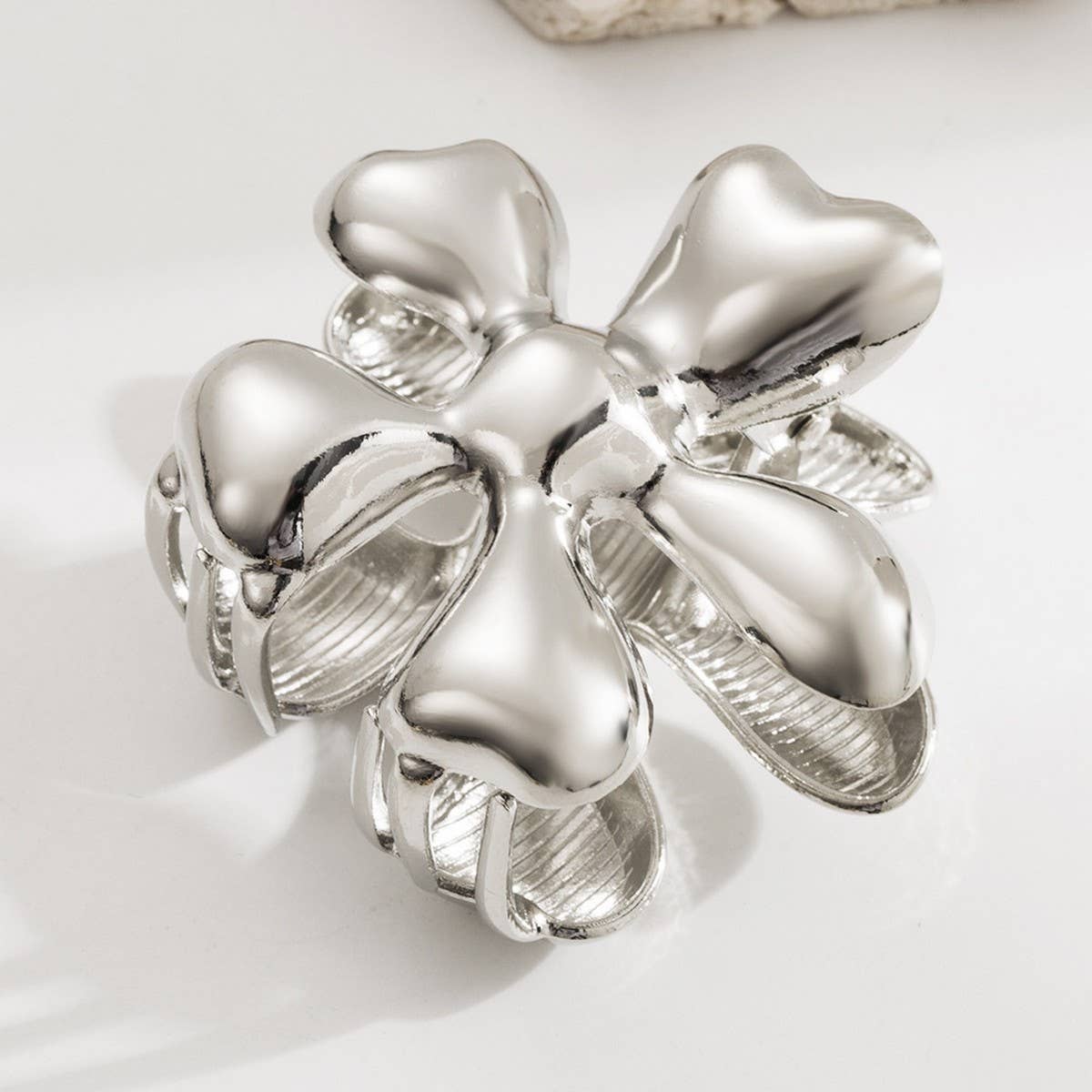 Minimalist Floral Geometric Hair Claw Clip