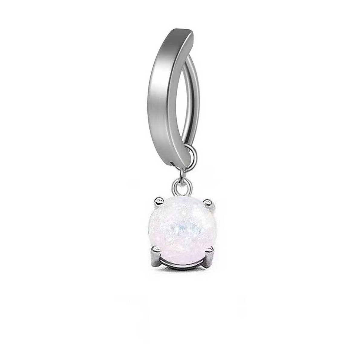 Simple Curved Smooth Butterfly Star Belly Ring_CWMM9467