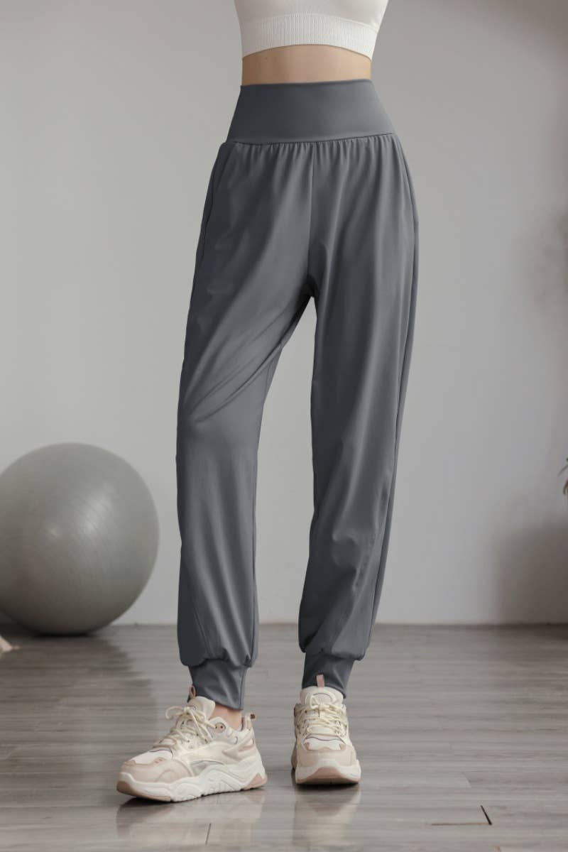CWBMP0193_FALL HIGH-WAISTED BUNCHED FEET YOGA RUNNING PANTS