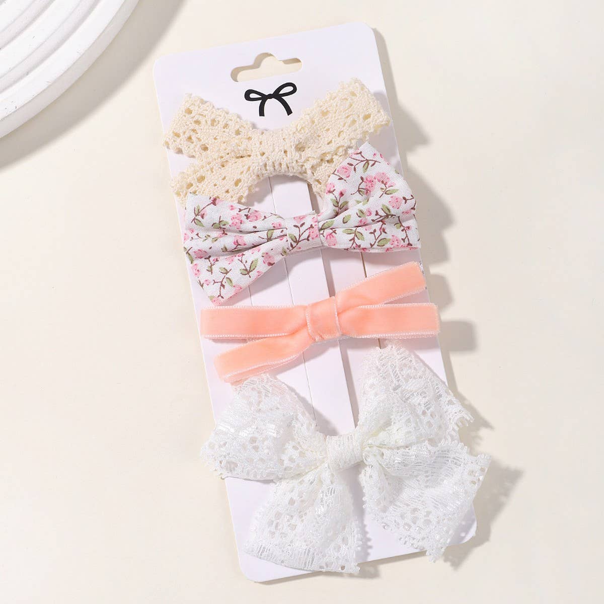 Baby Floral Print Hair Clip Set ??Christmas Style_CWAHA6745
