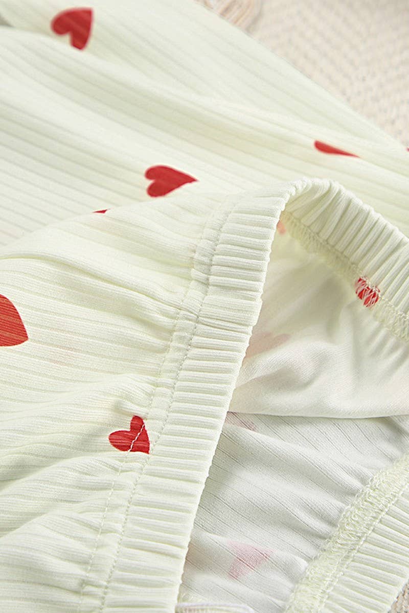 CWSPJ0052_KNIT PRINT HALTER SHORTS PAJAMA SET