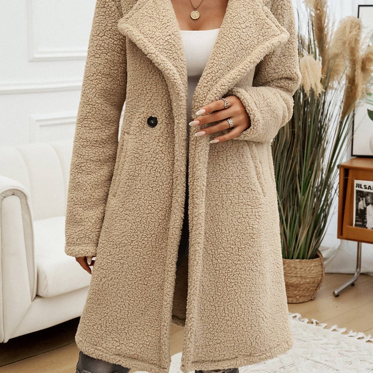 Casual casual hooded knit coat for women