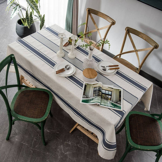 GEOMETRIC STRIPED TABLECLOTH PRINTED TABLECLOTH