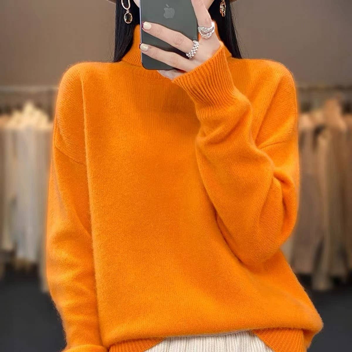 Women's Thick Knit Turtleneck Sweater