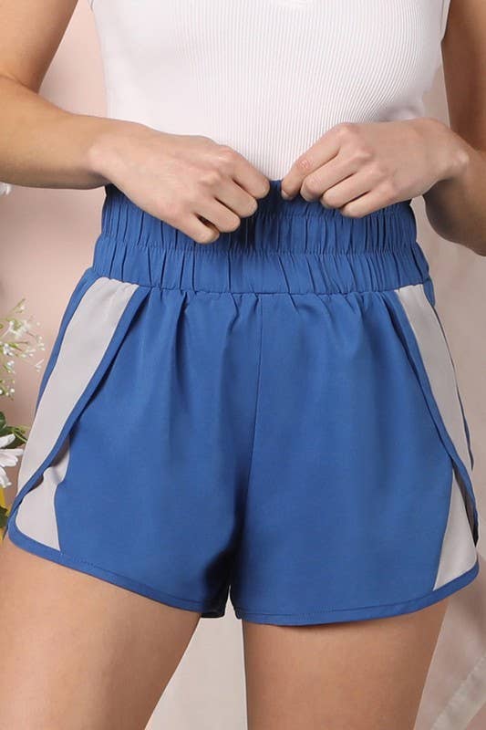 CWBSP143_High Waistband Comfy Shorts with Contrast Detail