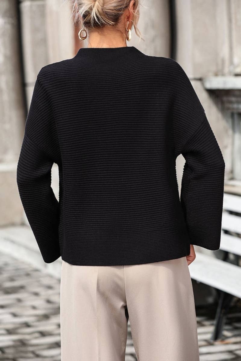 CWTSTL431_Oversized Long Sleeve Crew Neck Pullover Sweater