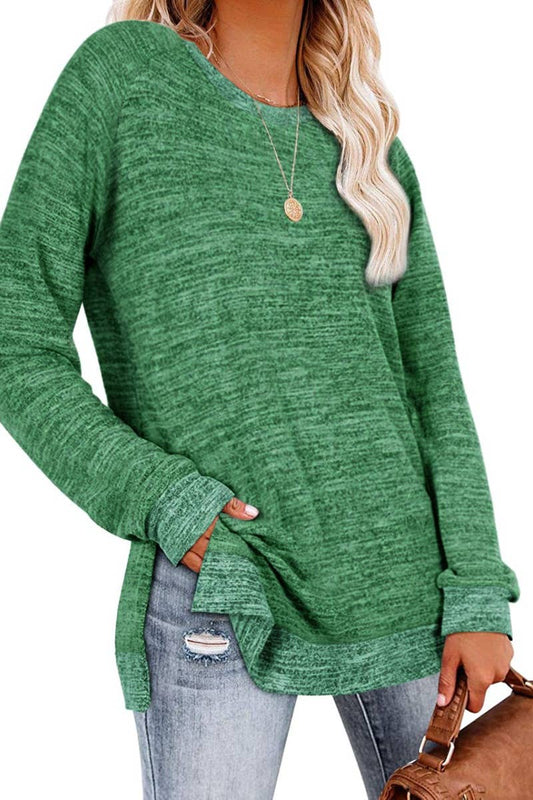 CWTBLL1889_CREW-NECK LONG-SLEEVED JUMPER WITH A SLIT